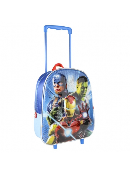 Zaino trolley bambini 3D metallizzato Avengers